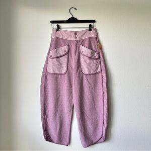 NWT Free People Movement Timko Pants - Size Small - Vanilla Fig (Mauve Pink)